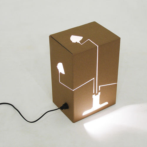 Table lamp - NOT A LAMP - DAVIS GRAAS - cardboard / contemporary / corded