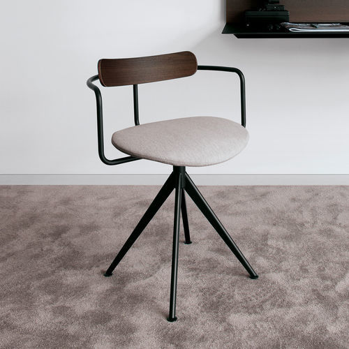 Contemporary chair - ECH6 - extendo - indoor / fabric / oak