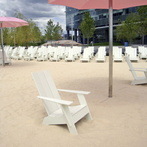 Modern armchair - 3 SLAT ADIRONDACK - Loll Designs - polyethylene / recyclable / waterproof
