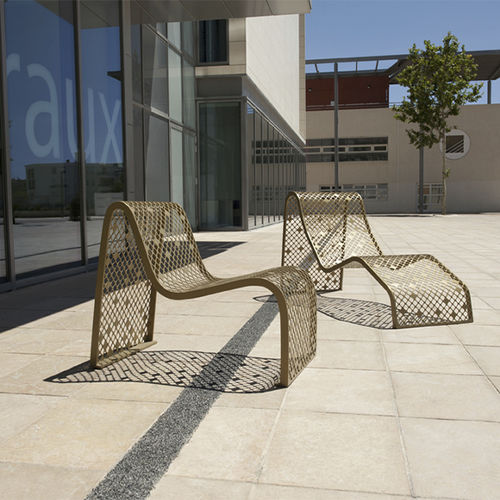 Contemporary garden chair - ELINIUM - CYRIA | Mobilier Urbain - outdoor / steel / iron