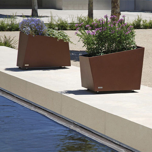 COR-TEN® steel planter - DEGRE9 5 - CYRIA | Mobilier Urbain - thermo-lacquered steel / high-resistance / weatherproof