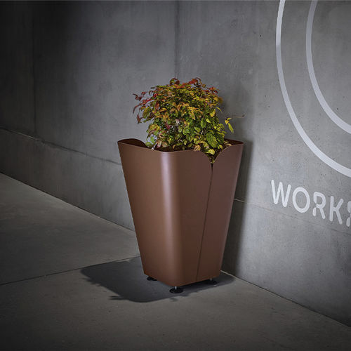 COR-TEN® steel planter - ADDICTED 2 - CYRIA | Mobilier Urbain - thermo-lacquered steel / square / high-resistance