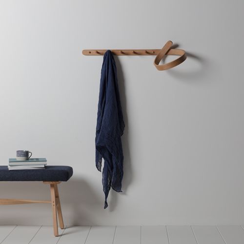 Wall-mounted coat rack - LOOP - Tom Raffield - contemporary / wooden