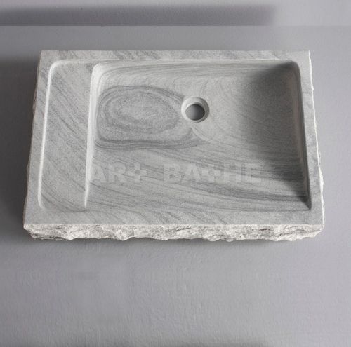 Countertop washbasin - AYANI  - artbathe - natural stone / rectangular / contemporary