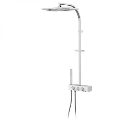 Thermostatic shower column - 60460600XL - GRB MIXERS - brass / chrome finish / wall-mounted