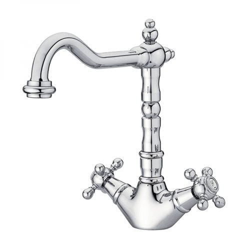 Double-handle washbasin mixer tap - 211799/213190 - GRB MIXERS - countertop / chromed metal / bathroom