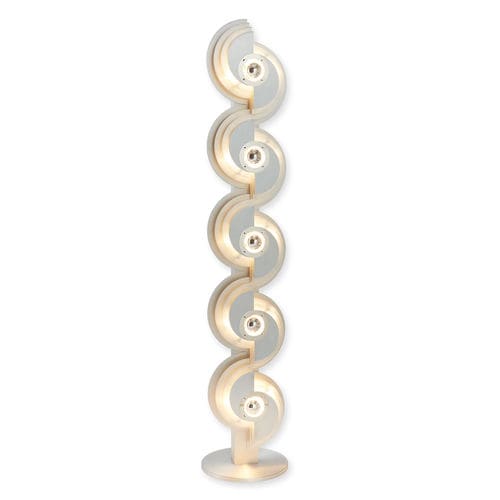 Floor-standing lamp - MIAMI - Art Deco Schneider - aluminum / original design / corded