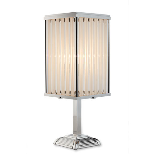 Table lamp - KARREE ART.B24 - Art Deco Schneider - nickel-plated brass / glass / Art Deco