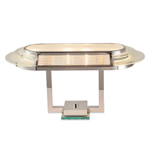 Table lamp - NIZZA TABLE II - Art Deco Schneider - nickel-plated brass / chrome-plated brass / Art Deco