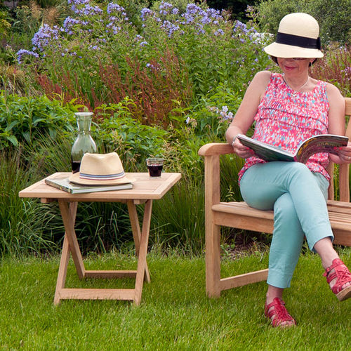 Contemporary side table - ROBLE - Alexander Rose - oak / oak base / square