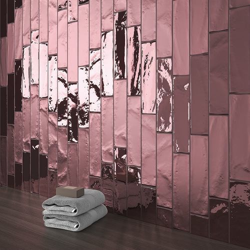 Ceramic tile - COTTAGE ROSE GOLD MIX - INTHETILE - metallized / interior / wall