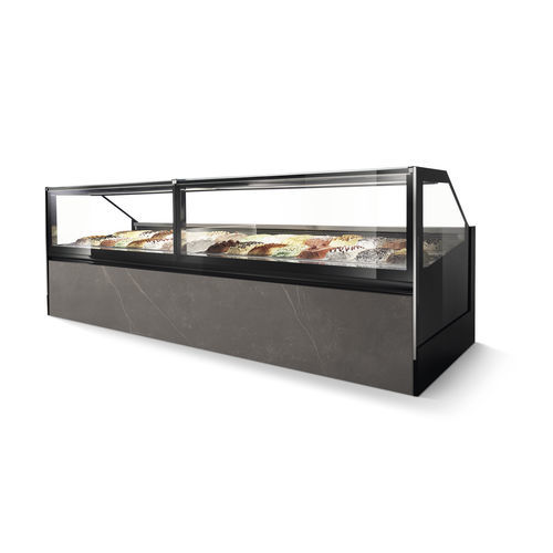 Counter refrigerated display case - Glamour - SIFA - for pastry shops / stainless steel / with door