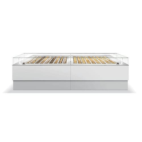 Counter refrigerated display case - P 100 - SIFA - for pastry shops / stainless steel / aluminium