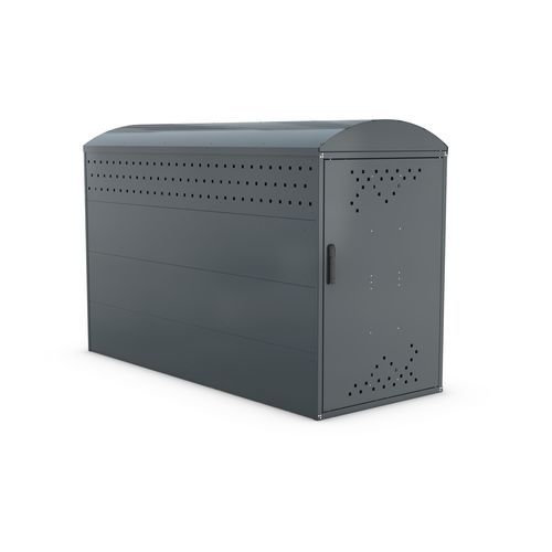 Secure cycle shelter - BikeBox 1 B - wsm Raumsysteme - modular / galvanised steel / for public space