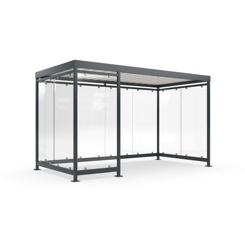 Public space multi-function shelter - Köln K4 c/b - wsm Raumsysteme - for urban areas / for parking lot