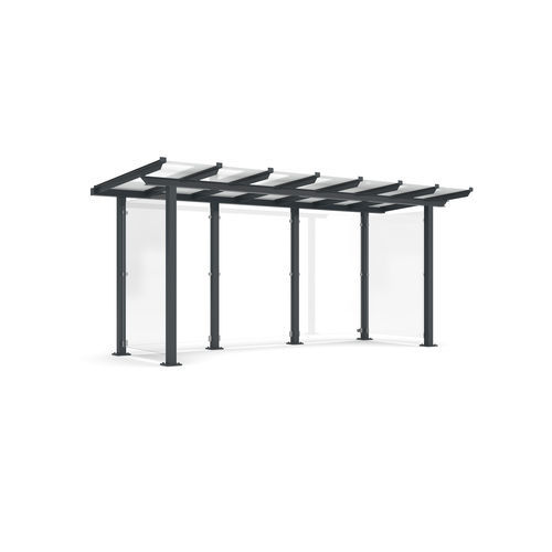 Public space multi-function shelter - Passau P13 - wsm Raumsysteme - for urban areas / for parking lot