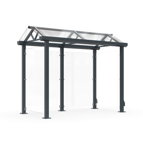 Public space multi-function shelter - Wien W2 - wsm Raumsysteme - for parking lot / for shopping centers / supermarket