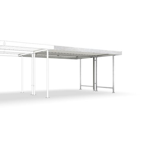 Public space multi-function shelter - Leipzig L45 - wsm Raumsysteme - storage / for parking lot