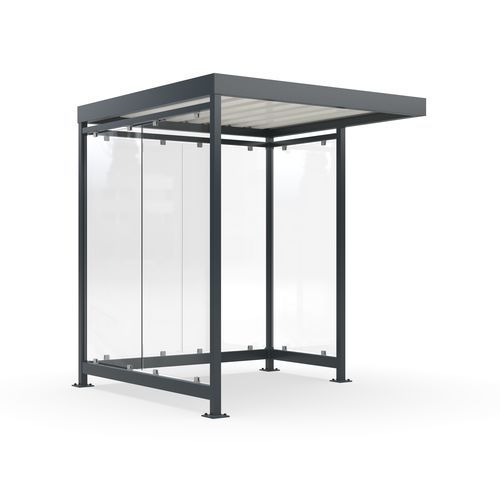 Public space multi-function shelter - Köln K2 b/a - wsm Raumsysteme - for urban areas / for parking lot