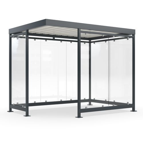 Public space multi-function shelter - Köln K3 a/d - wsm Raumsysteme - for urban areas / for parking lot