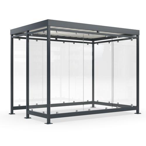 Public space multi-function shelter - Köln K3 f - wsm Raumsysteme - for urban areas / for parking lot