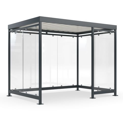 Public space multi-function shelter - Köln K3 b/c - wsm Raumsysteme - for urban areas / for parking lot