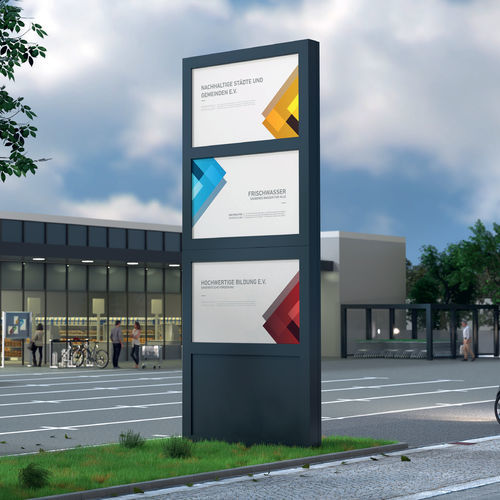 Advertising totem - BigSign S - wsm Raumsysteme - LED / illuminated / outdoor