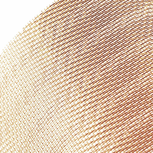 Bronze wire mesh - SNAKE TWO BRONZE - MeshArt Dorstener Drahtwerke - architectural / for interior design / elongated mesh