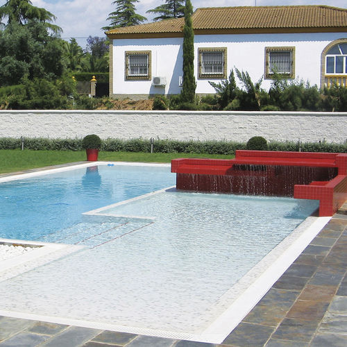 Glass mosaic tile - FOG : BLANCO - ALTTOGLASS - high-gloss / pool / wall