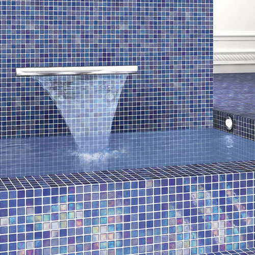 Glass mosaic tile - IRIS : DARK - ALTTOGLASS - high-gloss / pool / poolside