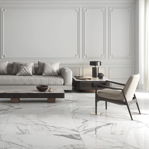 Porcelain stoneware tile - VAGLI - Azuvi - polished / smooth / indoor