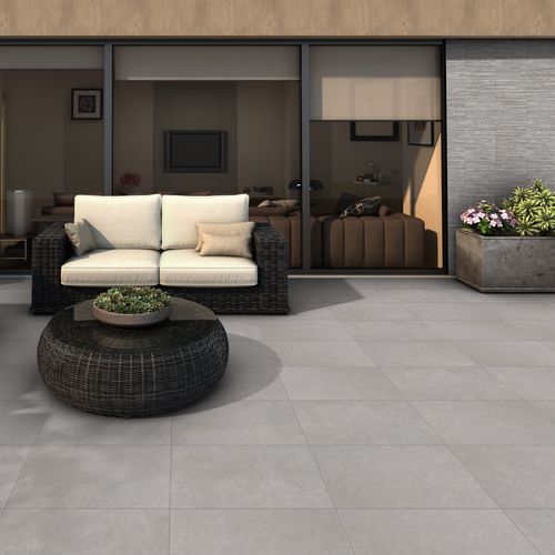 Porcelain stoneware tile - EVEREST - Codicer - outdoor / floor / plain