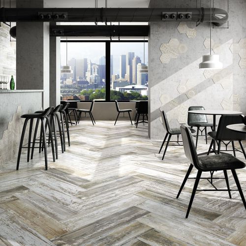 Indoor tile - SUOMI - Codicer - floor / porcelain stoneware / satin