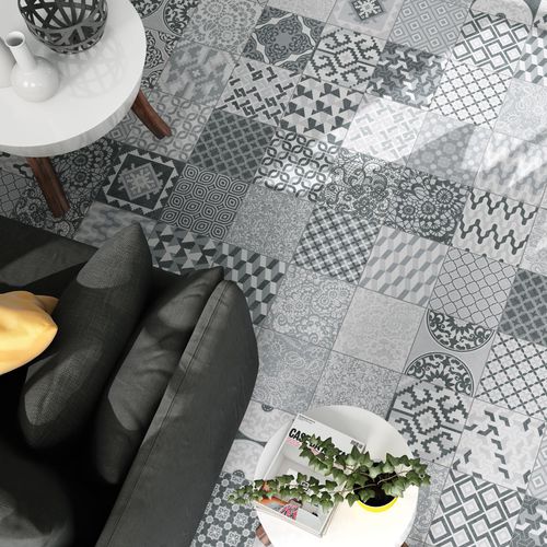 Indoor tile - ATENAS - Codicer - floor / porcelain stoneware / patchwork