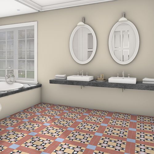 Bathroom tile - VICTORIA - Codicer - floor / porcelain stoneware / patterned