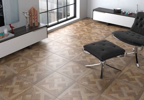 Indoor tile - MARQUETRY - Codicer - floor / porcelain stoneware / satin