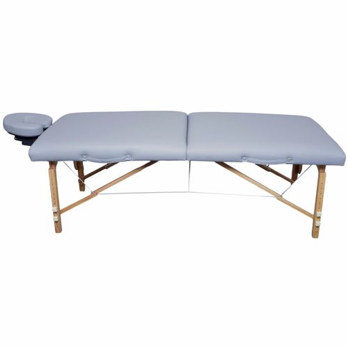 Foldable massage table - ECOLYTE - Touch America - wood / vinyl / height-adjustable