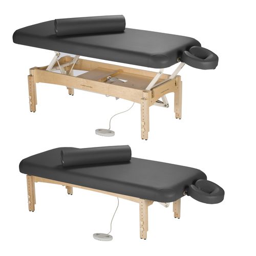Electric massage table - OLYMPUS  - Touch America - wooden / foam / height-adjustable
