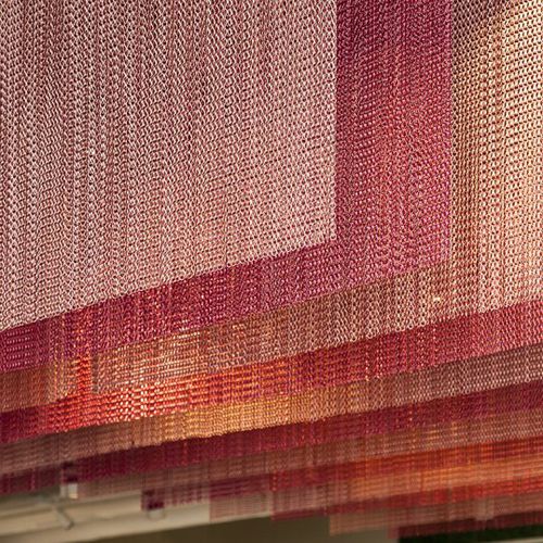 Metal textile membrane - PARALLELS STRAIGHT - KriskaDECOR - for false ceiling