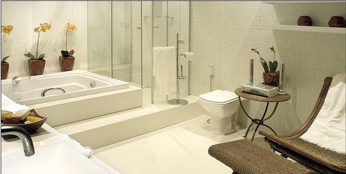 Marble tile - BLANCO MICRO - COMPAC The Surfaces Company - polished / bathroom / floor