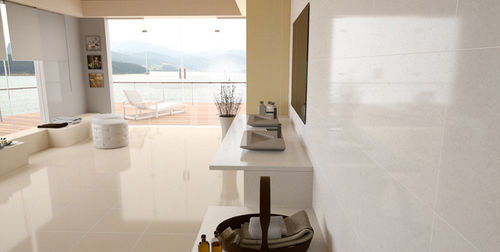 Double vanity top - BEIGE FARAYA - COMPAC The Surfaces Company - marble