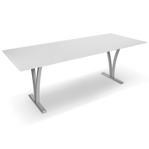 Contemporary dining table - P4800/E MAXI - Ronald Schmitt Design - glass / lacquered metal / ceramic