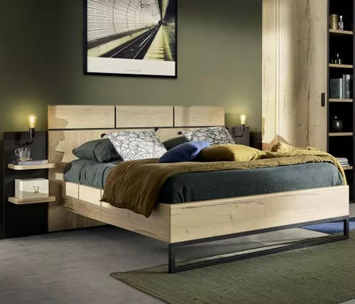 Double bed - EIFFEL - Meubles Célio - contemporary / chest / with side table