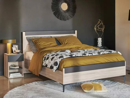 Double bed - FIRST - Meubles Célio - contemporary / with headboard / metal