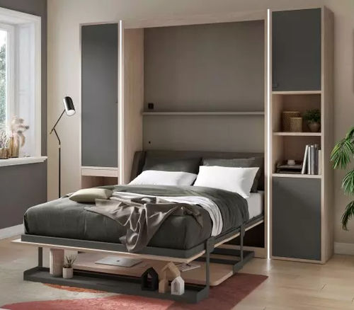 Wall bed - SMART - Meubles Célio - double / contemporary / with storage compartment