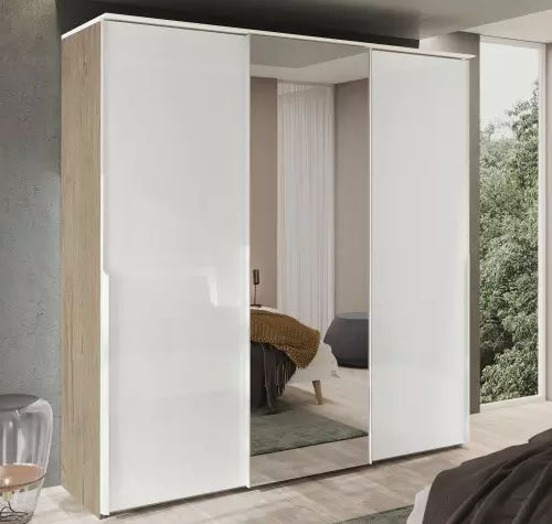 Contemporary wardrobe - BLOOM - Meubles Célio - melamine / with sliding door / mirrored