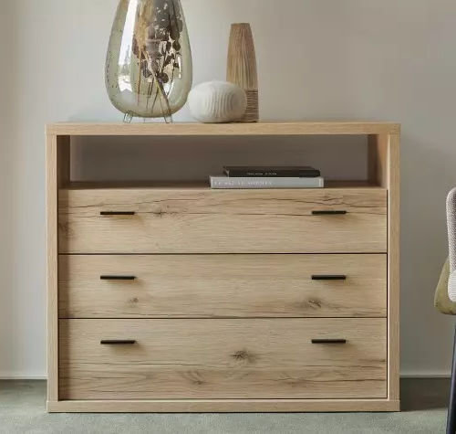 Contemporary chest of drawers - FOREST - Meubles Célio - melamine / with storage compartment / 3-drawer