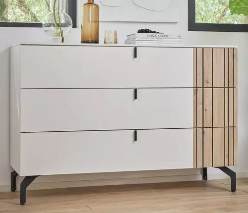 Contemporary chest of drawers - OPALE - Meubles Célio - melamine / rectangular / 3-drawer
