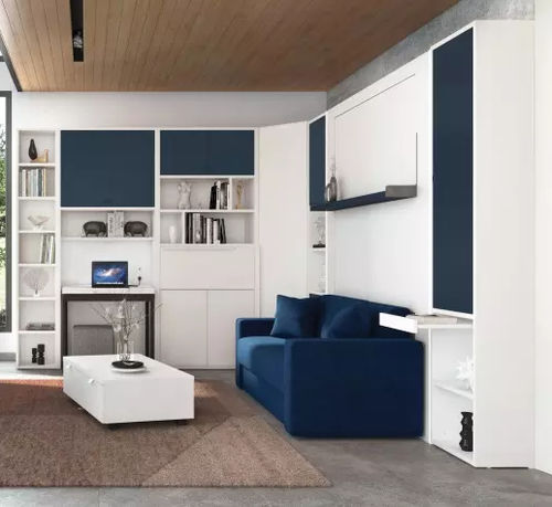 Wall-mounted bookcase - SMART - Meubles Célio - contemporary / melamine / with storage compartment