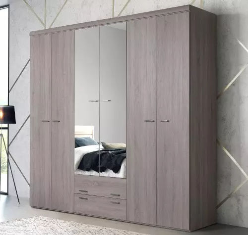 Contemporary wardrobe - MULTY - Meubles Célio - melamine / with swing doors / with drawer